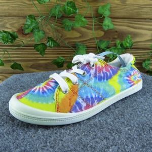 Dunes Sport Reesa Women Sneaker Shoes Multicolor‎ Fabric Lace Up Size 7.5 Medium